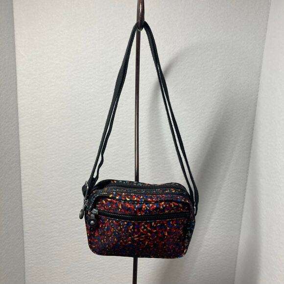 Kipling Abanu Small Crossbody with Multicolor Bird Pattern. Good Pre-Owned - Picture 4 of 12